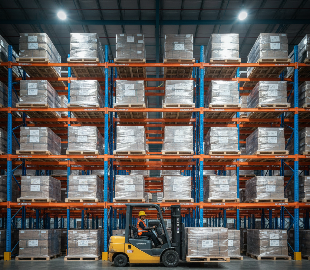 Rak Heavy Duty pada Gudang