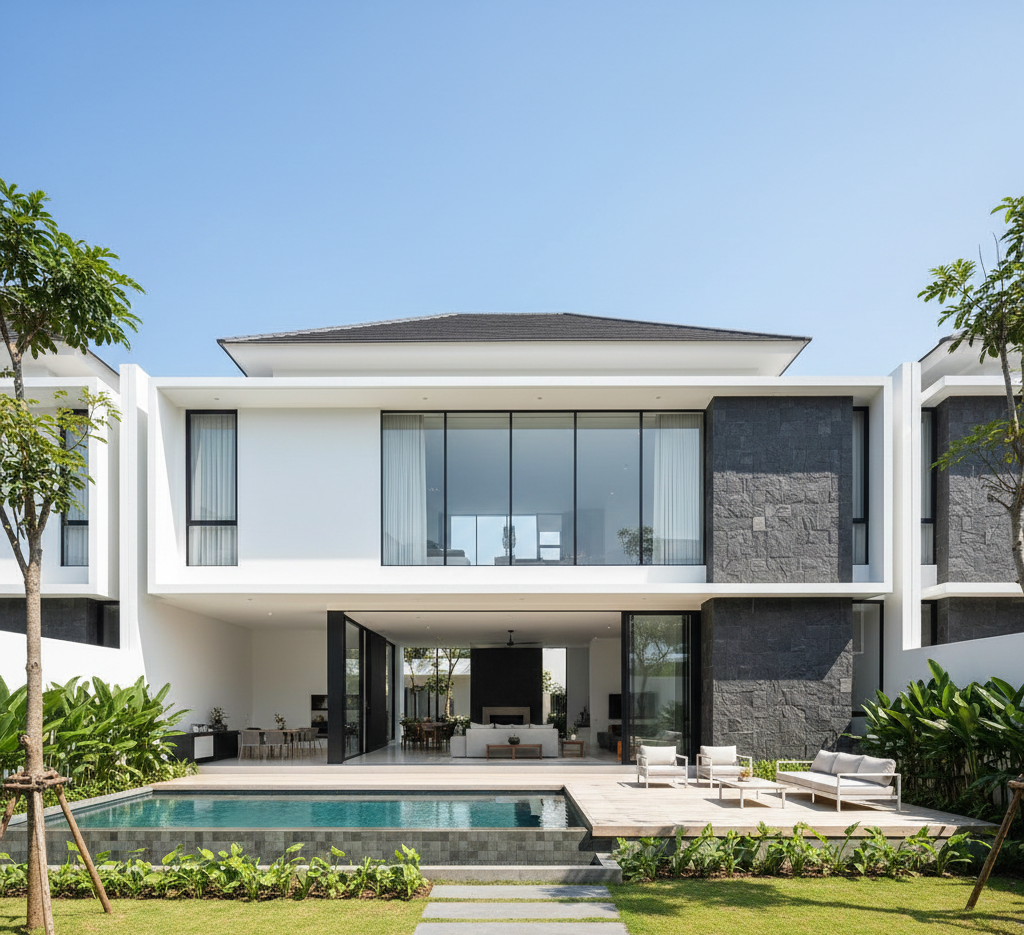 tampak belakang Rumah Mewah Tangerang