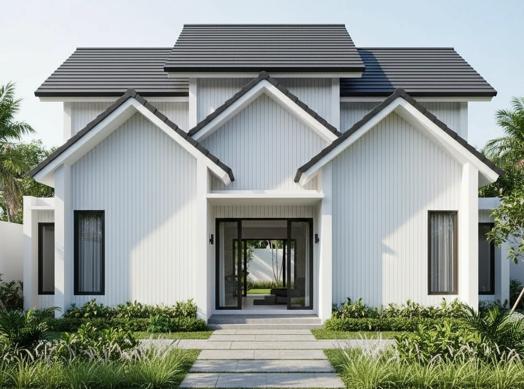 atap kombinasi multi level rumah minimalis