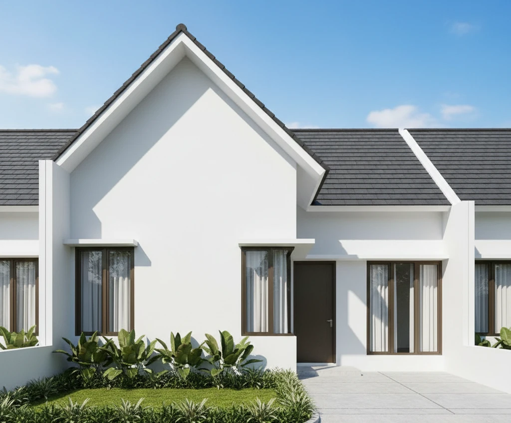 atap pelana gable roof kontemporer minimalis