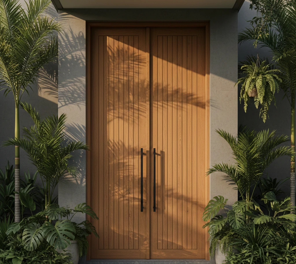 pintu minimalis 2 pintu kayu jati asa group