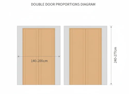 ukuran proporsi pintu kupu tarung rumah mewah