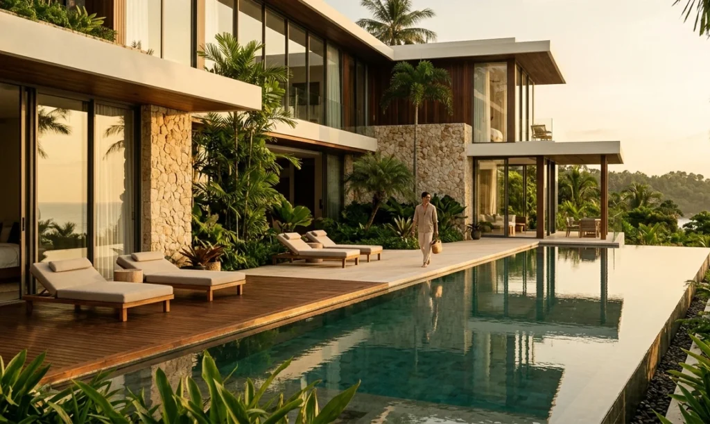 Architectural photography luxury villa in bali